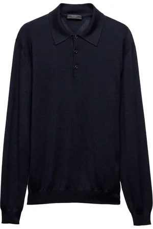 Prada Sidenskjorta med logotyp