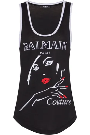 Balmain Linne med grafiskt tryck