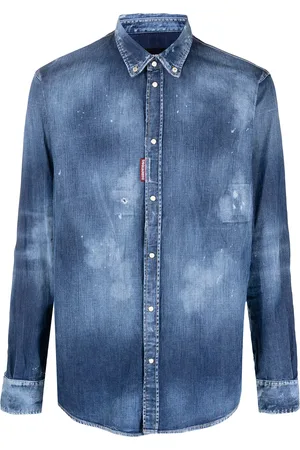 Dsquared2 Jeansskjorta med slitning