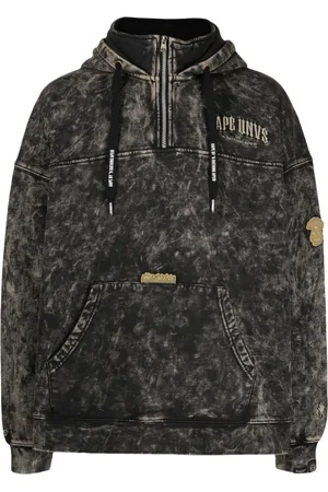 A Bathing Ape Hoodie med broderad logotyp
