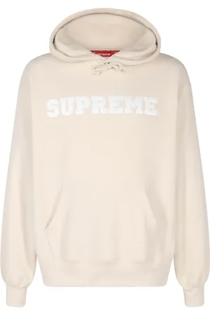 Supreme Hoodie med logotypapplikation