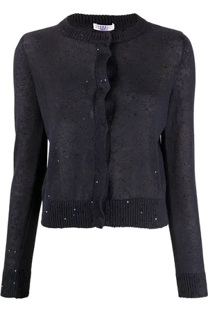 Brunello Cucinelli Stickad cardigan med paljetter