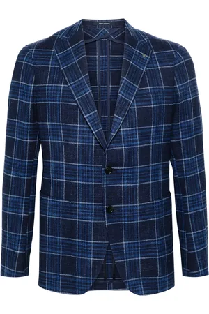 TAGLIATORE Rutig enkelknäppt blazer