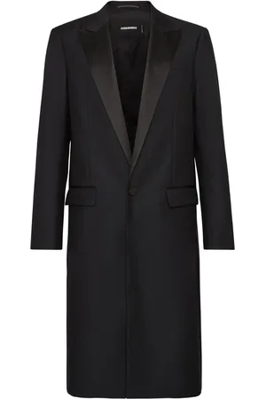 Dsquared2 Enkelknäppt kappa med satinkant
