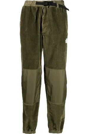 Moncler Utsvängda manchesterbyxor med panel
