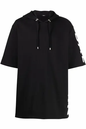 Balmain Kortärmad hoodie med logotyp