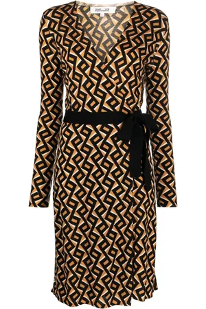 Diane von Furstenberg Sicksackmönstrad klänning