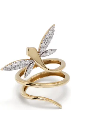 ANAPSARA Dragonfly diamantring i 18K gult guld