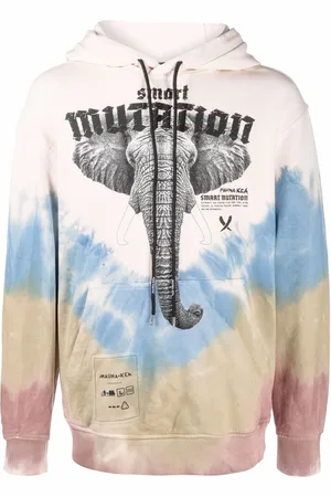 MAUNA KEA Batikmönstrad långärmad hoodie