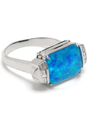 STEPHEN WEBSTER Deco Wide Twister diamantring i 18K vitguld