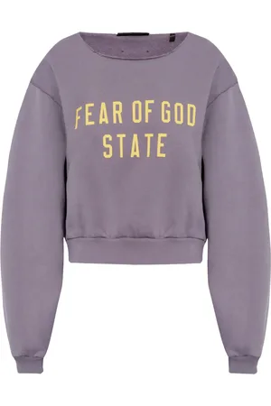FEAR OF GOD Fleecetröja med logotyp