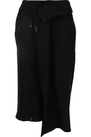 YOHJI YAMAMOTO Asymmetrisk kjol med dragkedja