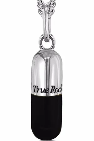 TRUE ROCKS Halsband med pillerformat hänge