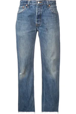 RE/DONE Stove Pipe croppade jeans
