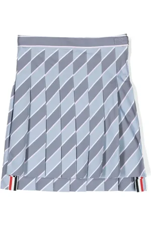 Thom Browne Randig plisserad kjol