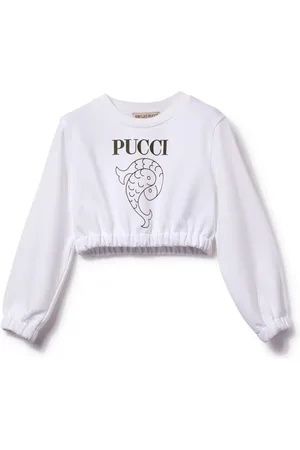 PUCCI Junior Kort sweatshirt med logotyp