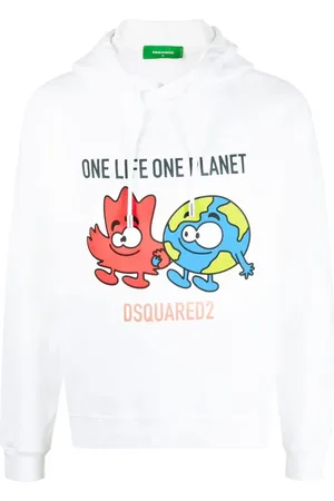Dsquared2 Hoodie med grafiskt tryck