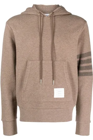 Thom Browne Stickad hoodie med sidorand