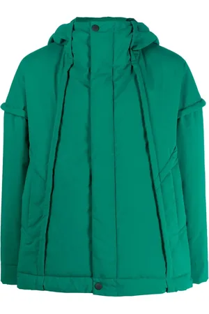 Issey Miyake Frame vadderad jacka med huva
