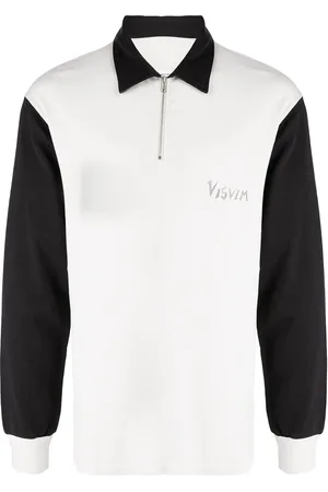 VISVIM Sweatshirt med halv dragkedja och logotyp