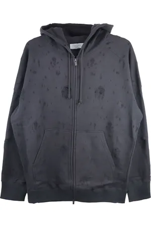 YOHJI YAMAMOTO Hoodie med dragkedja