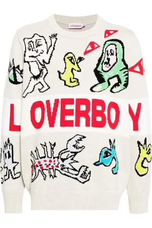Charles Jeffrey Loverboy Intarsiastickad tröja