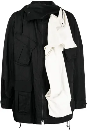 YOHJI YAMAMOTO Asymmetrisk jacka med huva