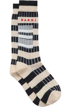 Marni Intarsiastickade strumpor med logotyp