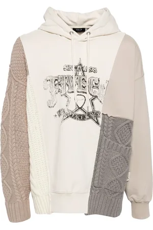 FIVE CM Hoodie med stickad panel