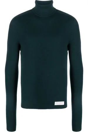Balmain Ribbstickad tröja med logotypmärke
