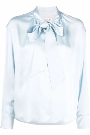 Lanvin Sidenblus med band
