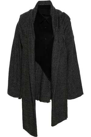 YOHJI YAMAMOTO Rutig skotskrutig kappa