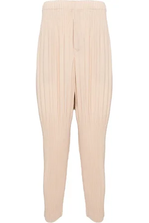 Issey Miyake Plisserade byxor med normal passform