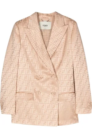 Fendi Dubbelknäppt sidenblazer