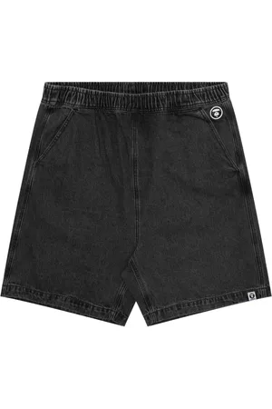 A Bathing Ape Jeansshorts med applikation