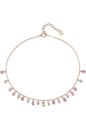Shay Halsband i 18K roséguld med diamant och safir