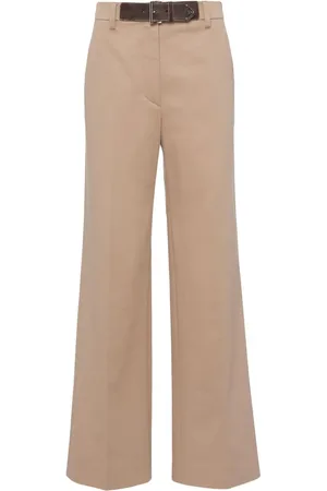 Prada Gabardinbyxor med vida ben