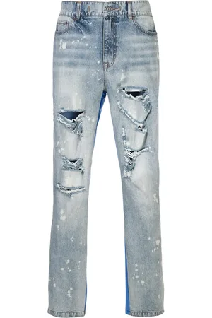 MOSTLY HEARD RARELY SEEN Half and Half jeans med panel