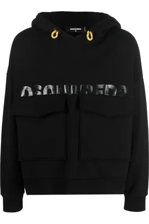 Dsquared2 Hoodie med cargoficka och logotyp