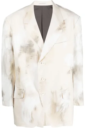 YOHJI YAMAMOTO Jacka med abstrakt tryck