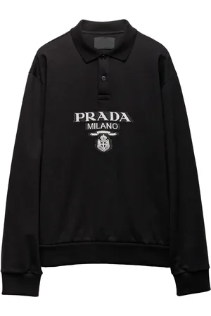 Prada Stickad pikétröja i jacquard