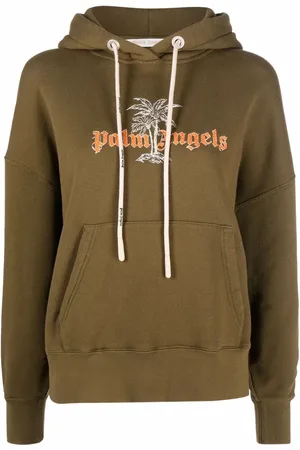 Palm Angels Hoodie med logotyp