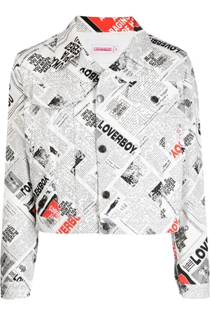 Charles Jeffrey Loverboy Art jeansjacka med tryck