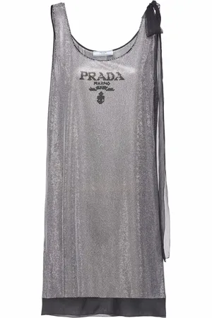 Prada Chiffongklänning med strass