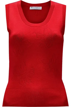 J.W.Anderson Finstickat linne i blommig jacquard
