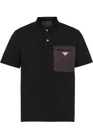 Prada Pikétröja med trekantsformad logotyp