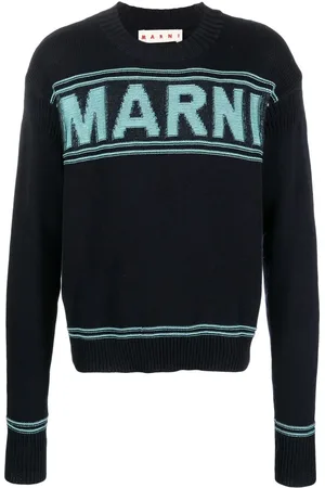 Marni Intarsiastickad tröja med logotyp
