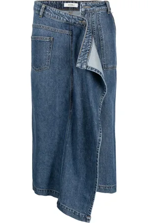 GOEN.J Asymmetrisk jeanskjol