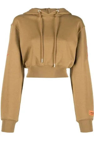 Heron Preston Kort hoodie med slogan