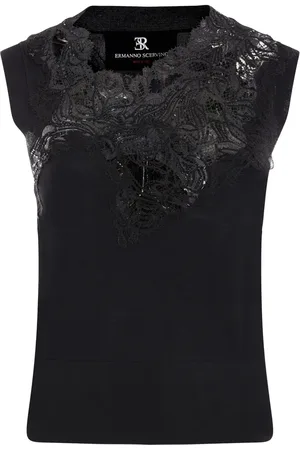 ERMANNO SCERVINO Blus med spetsdetalj